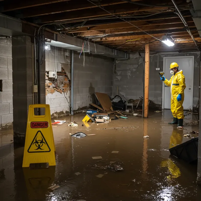 Flooded Basement Electrical Hazard in South Valley, NM Property